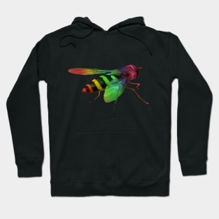 colorful wasp, rainbow, insect, bee Hoodie